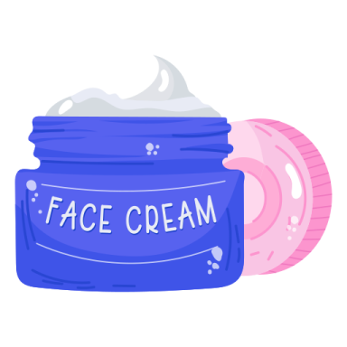 a jar of cream with the word face cream on it