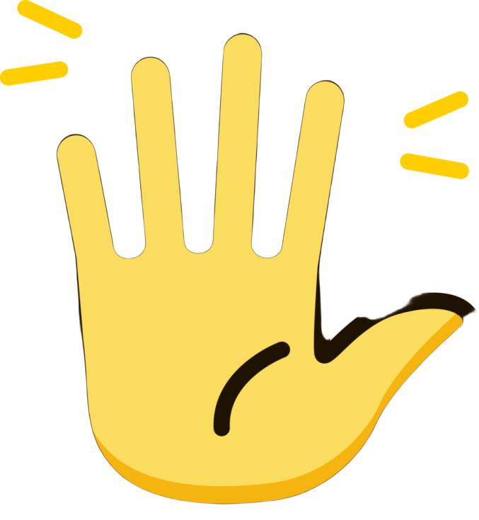 a hand with yellow light coming out
