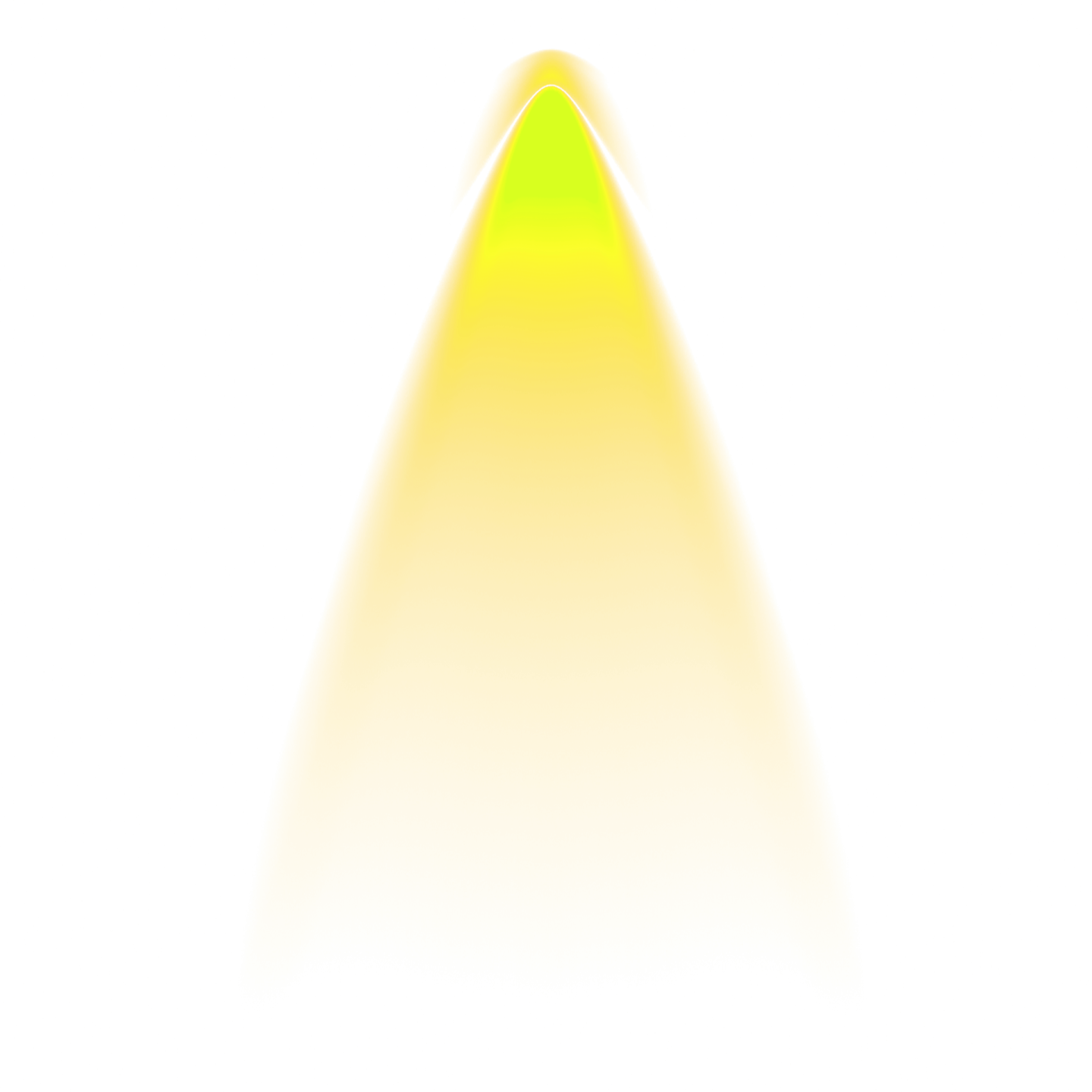 a yellow spotlight on a white background