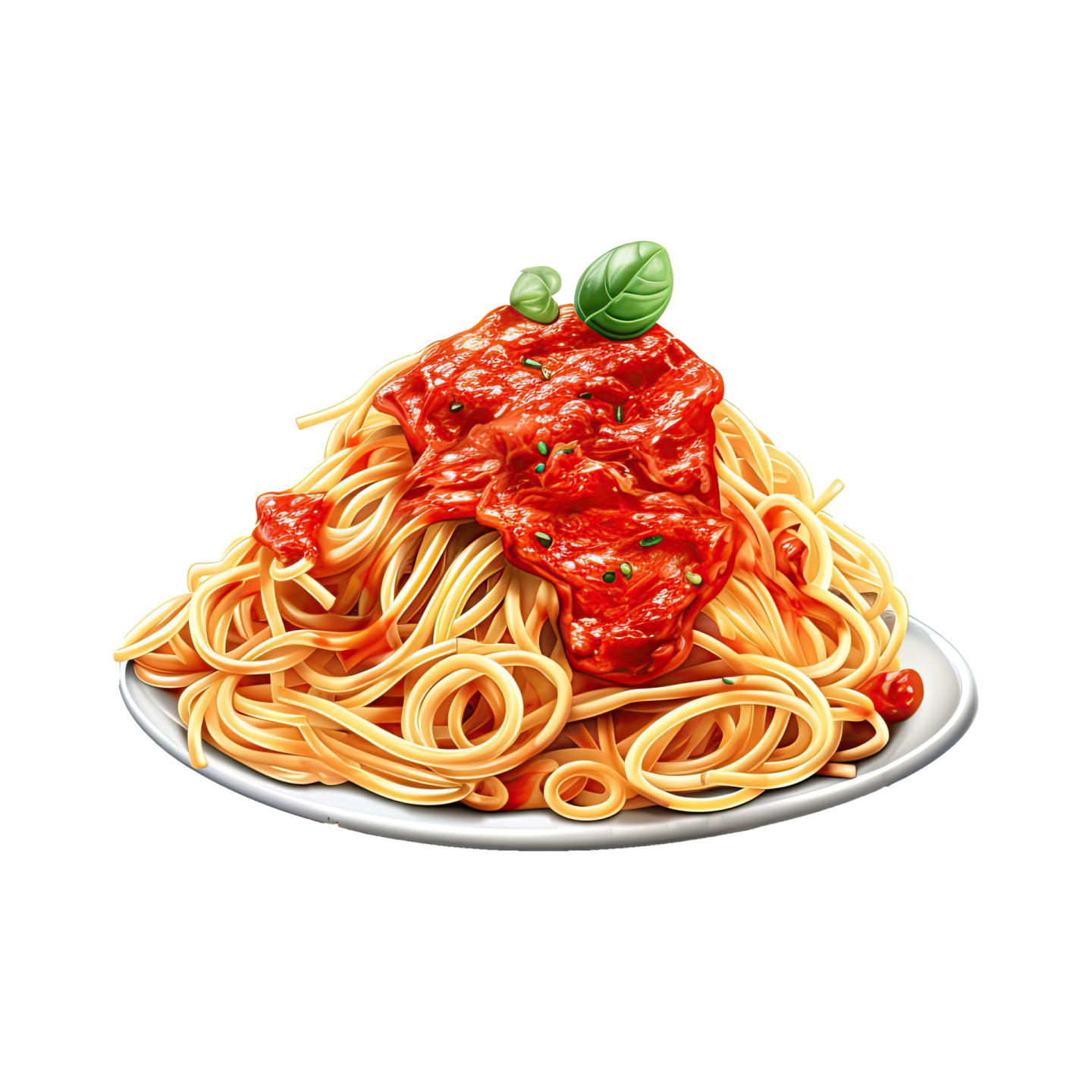 a plate of spaghetti and tomato sauce