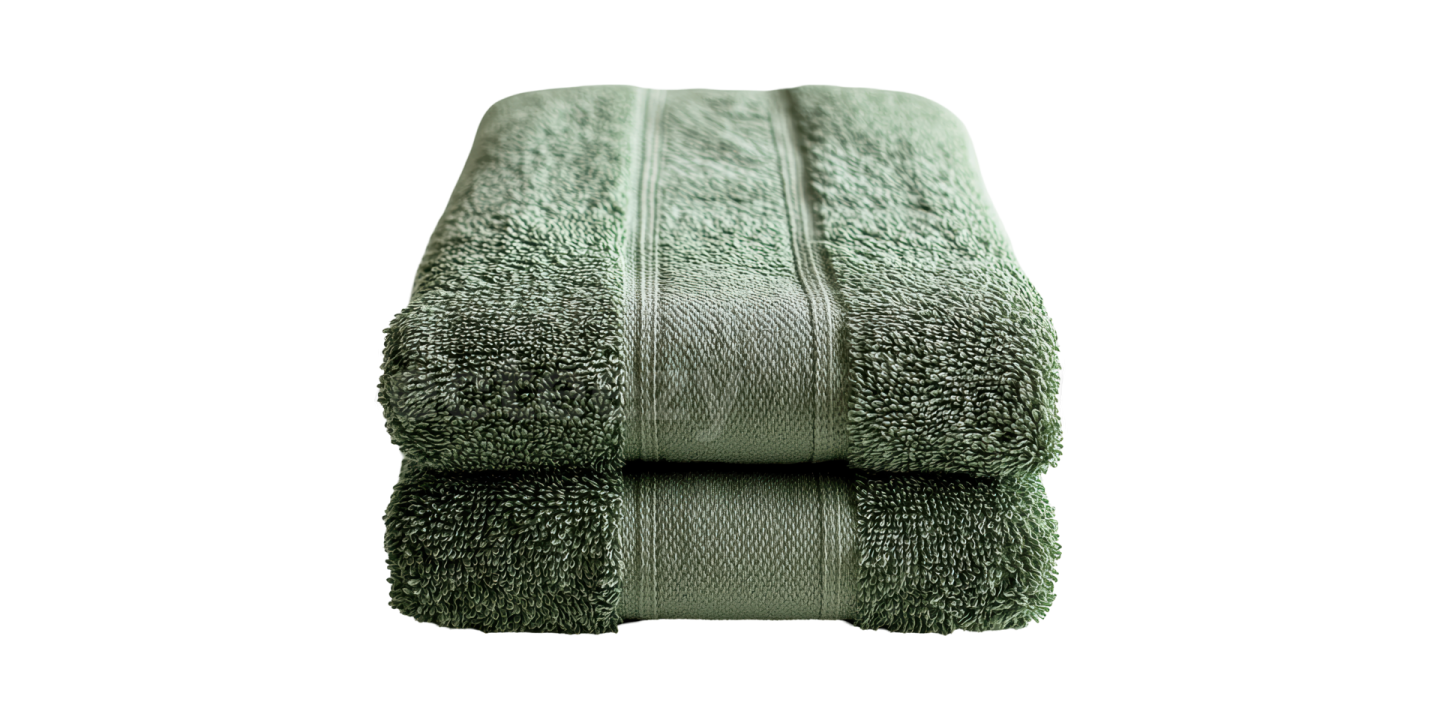 a stack of towels on a white background