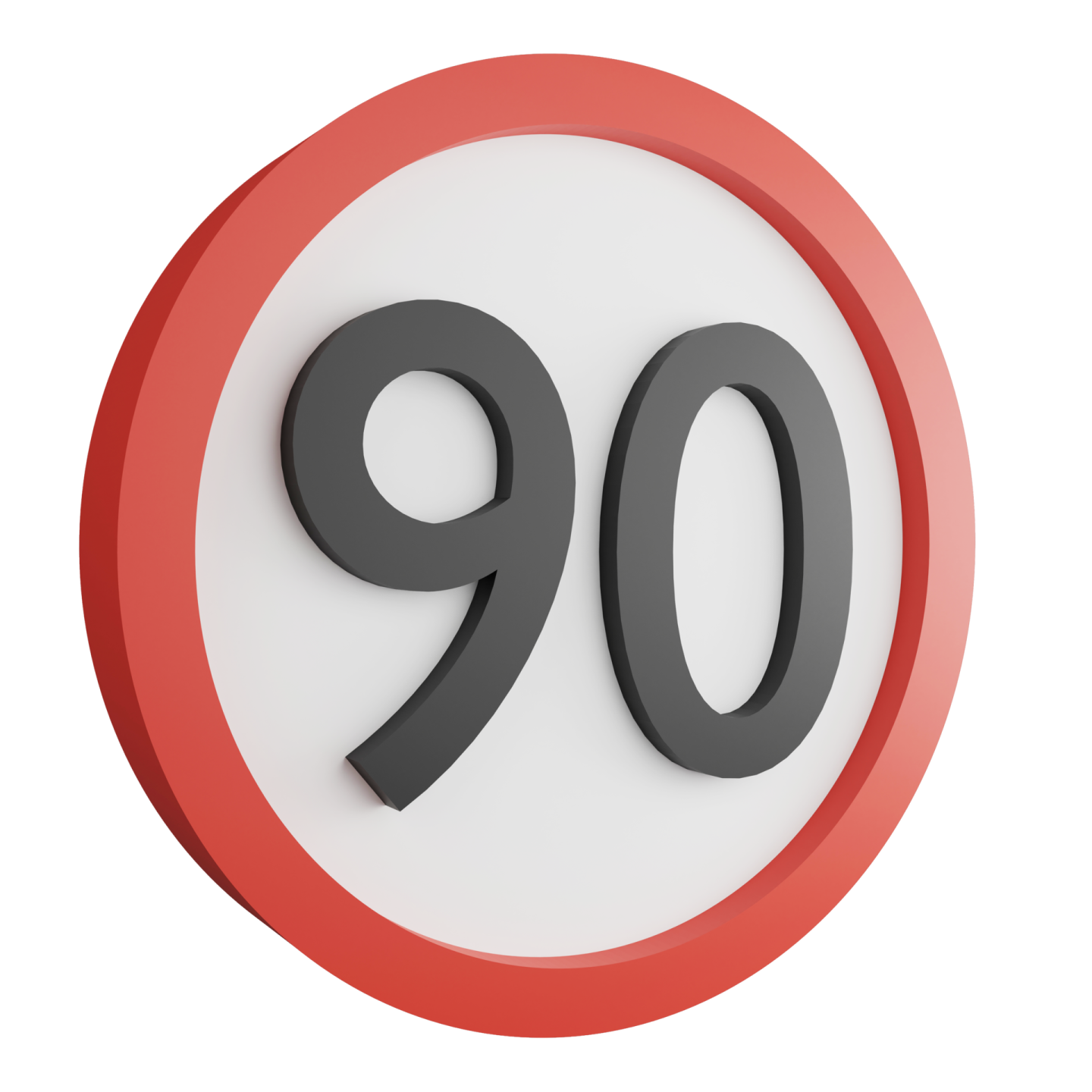 a road sign with the number 90 on it