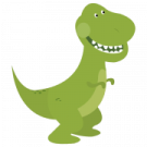 a green dinosaur with its mouth open