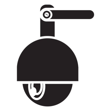 a black and white fire exor icon