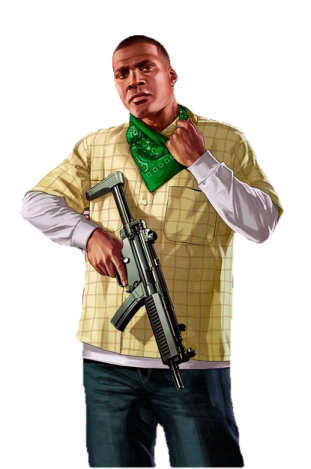 a man with a gun in his hand