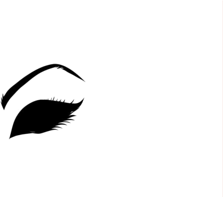 a black and white image of a pair of eyelashes