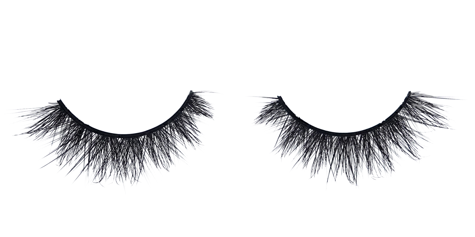 a pair of eyelashes on a white background