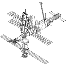 a drawing of the space station