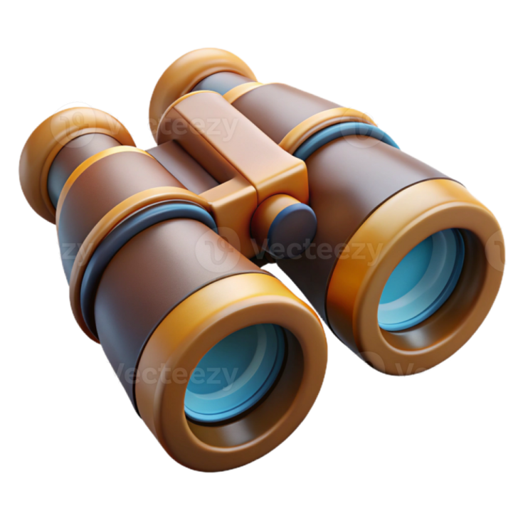 a pair of binoculars on white background