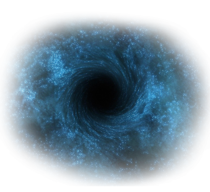 a black hole in the center of a white background