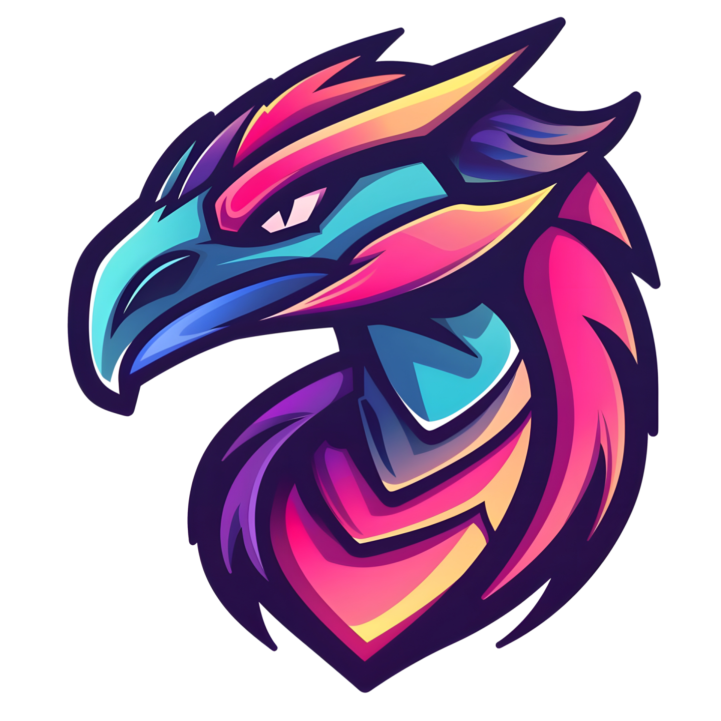 the head of an eagle in the form of a rainbow