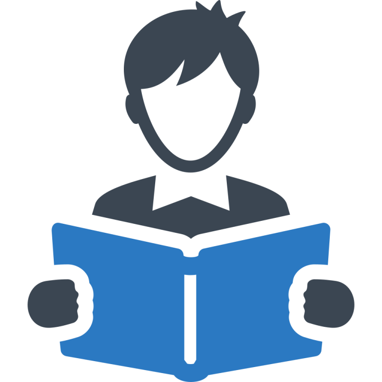 a person reading a book