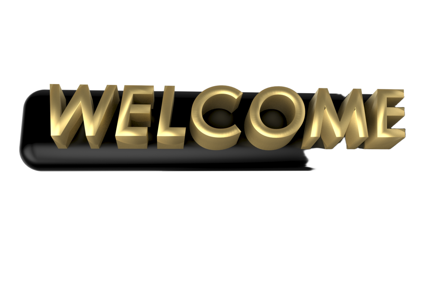 a black and gold welcome sign with the word welcome