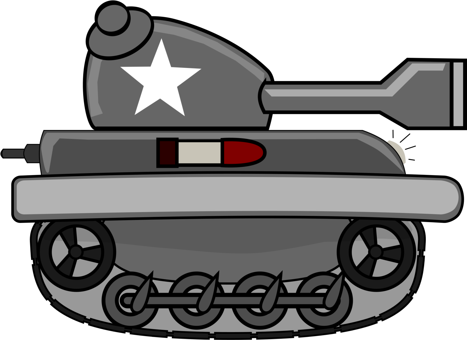 a tank with a star on top