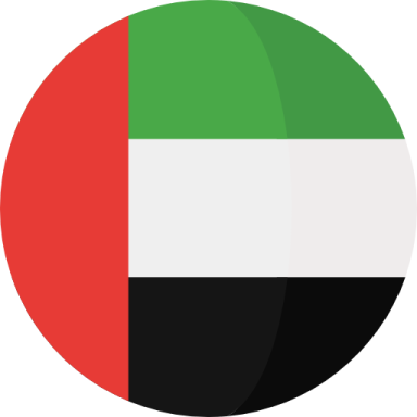 the uae flag in a circle