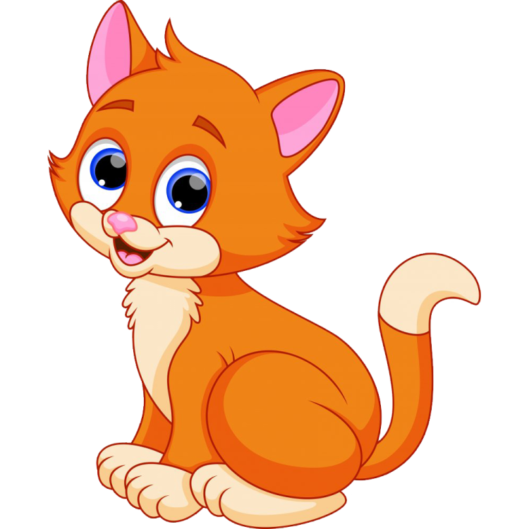 cartoon cat sitting on the floor