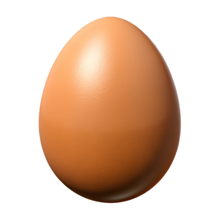 an egg on a white background