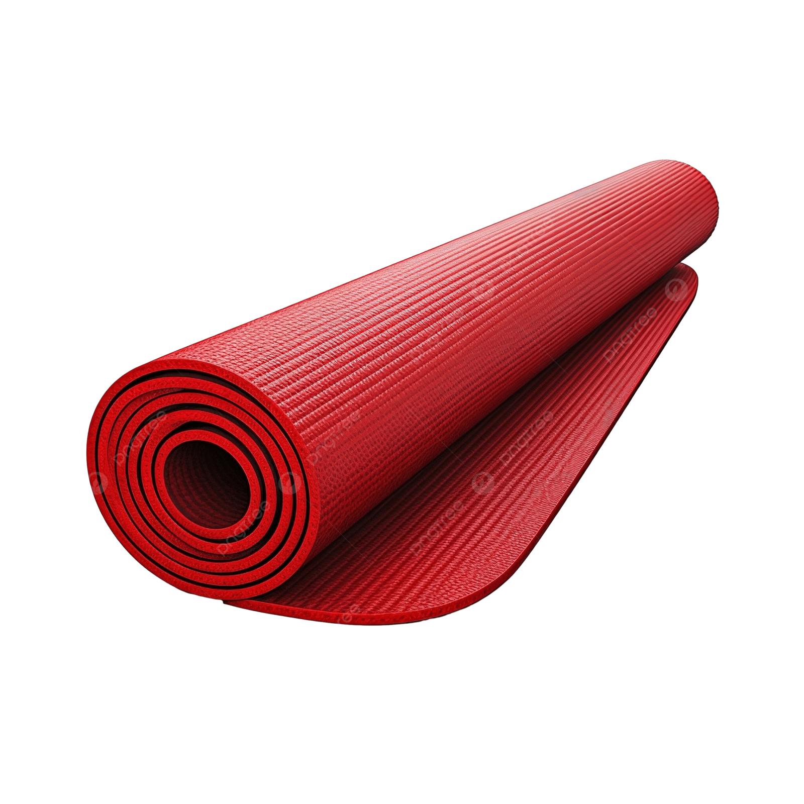 a red yoga mat on a white background