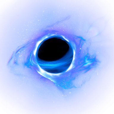 a black hole in the center of a white background