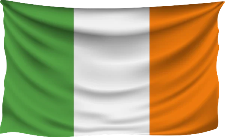 the irish flag on a white background