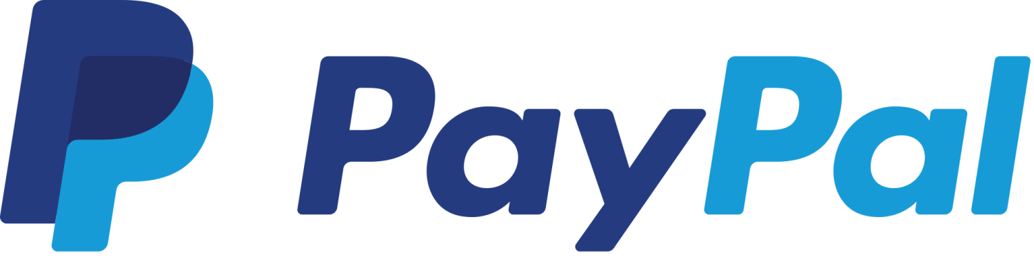 the paypal logo on a white background