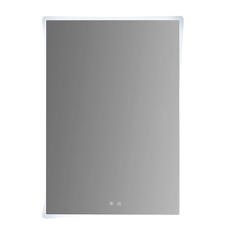 a mirror with a white frame on it