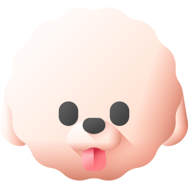 a white dog with its tongue sticking out