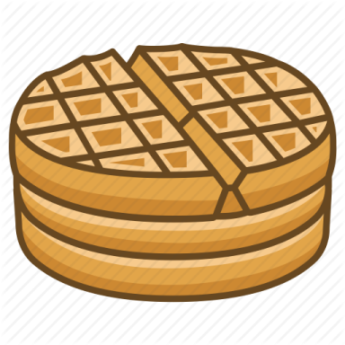 a stack of pancakes on a white background