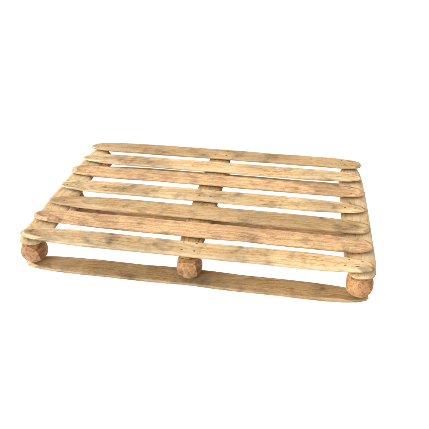 a wooden palle on a white background