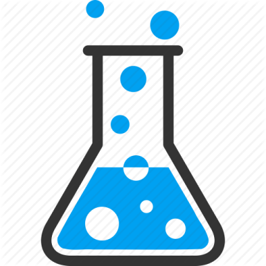 a beakle filled with blue liquid