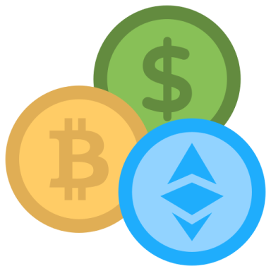 a stack of crypt coins