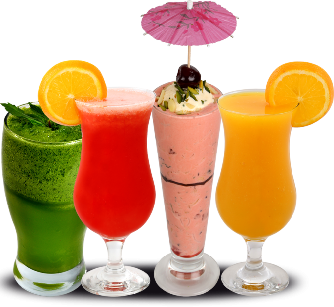 a group of drinks