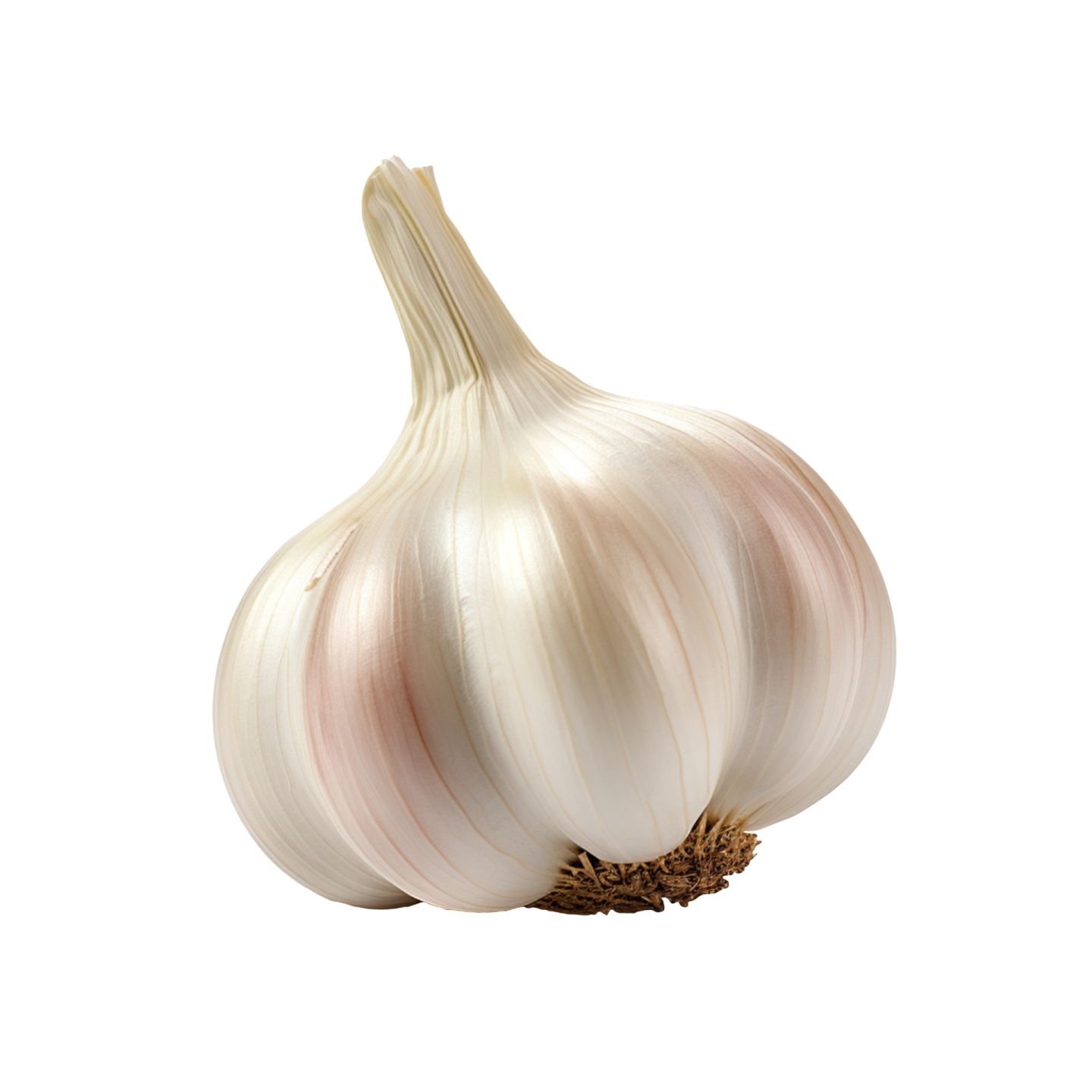 a close up of a garlic on a white background