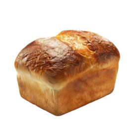 a loaf of bread on a white background
