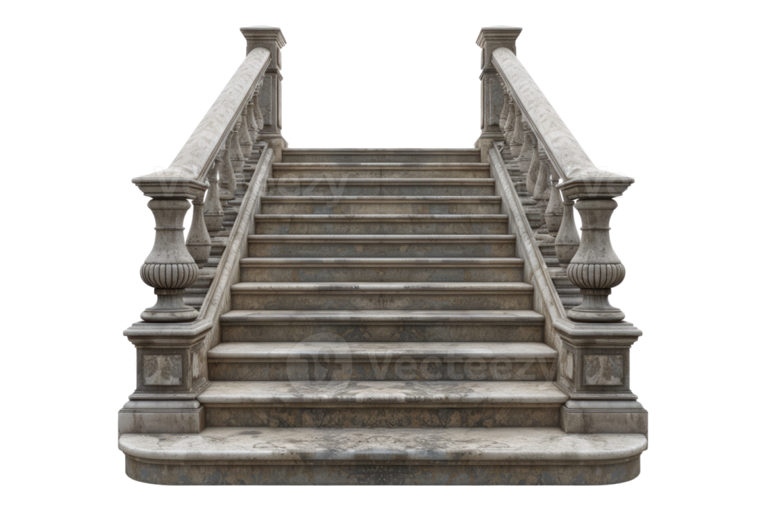 a set of stairs on a white background