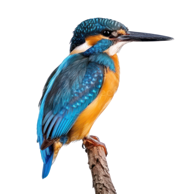 a kingfish perching on a branch