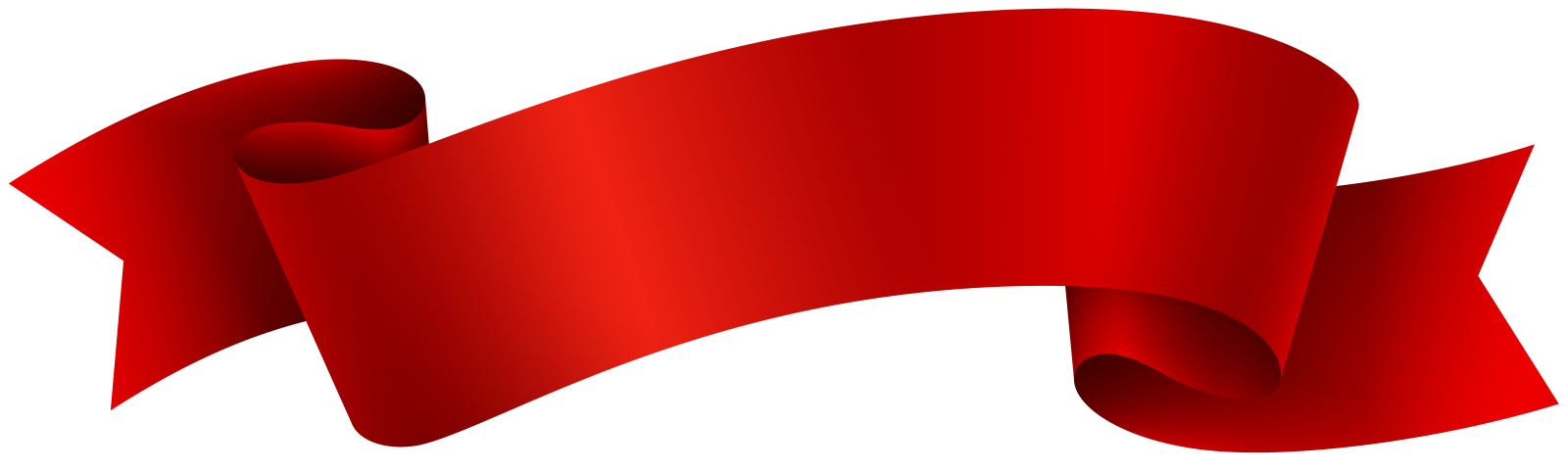 a red ribbon on a white background