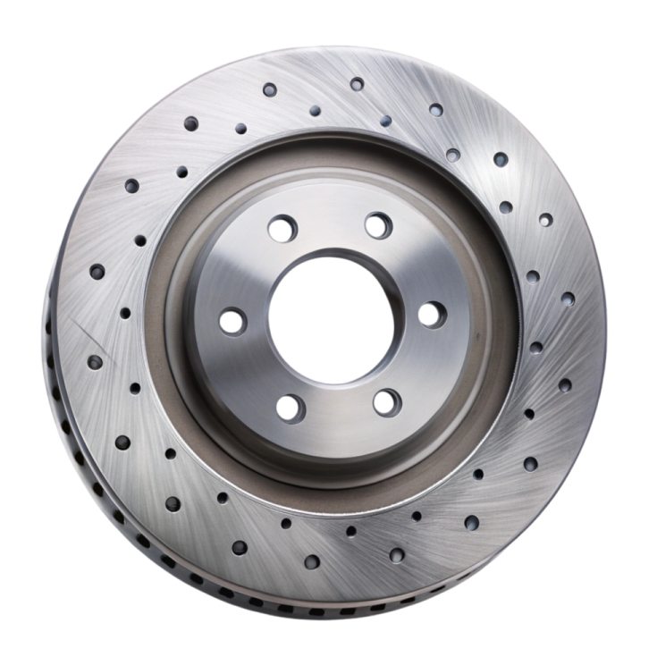 a brake disc on a white background