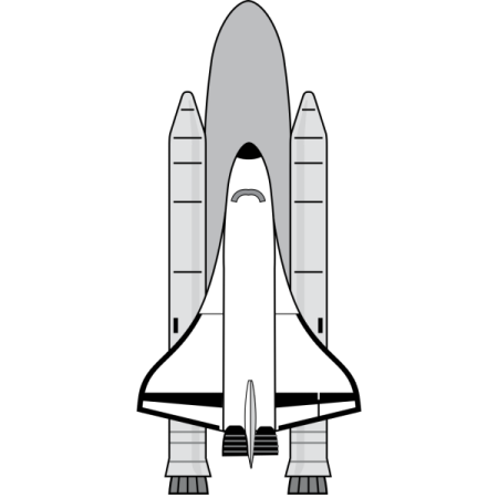 a space shuttle is shown in this image