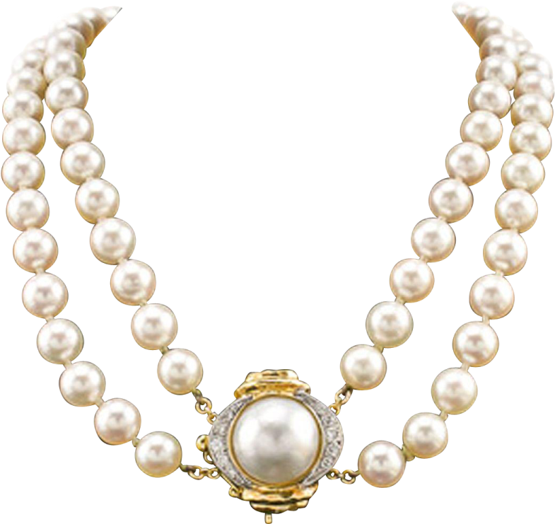 a cultured pearl and diamond necklace