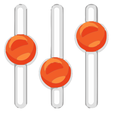 three thermometers on a white background