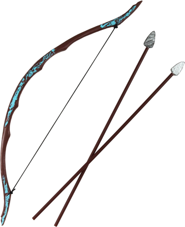 a bow and arrow on a white background