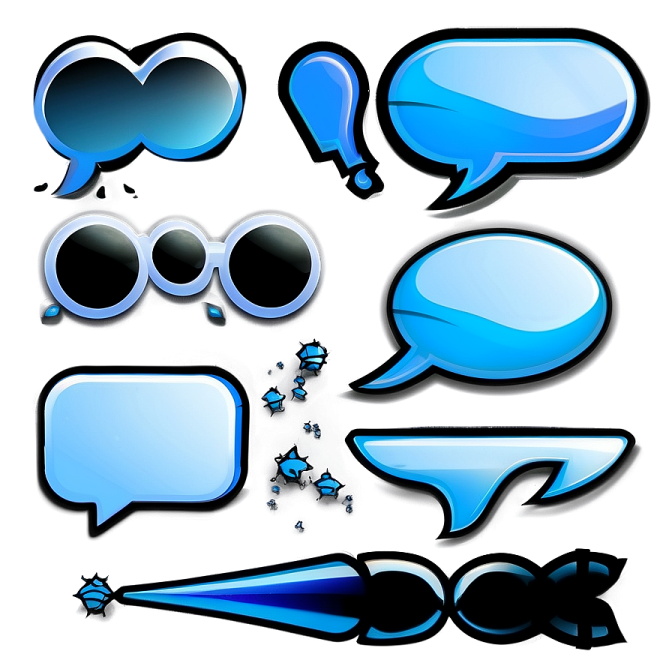 a set of speech bubbles with different shapes