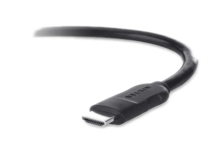 a black usb cable on a white background