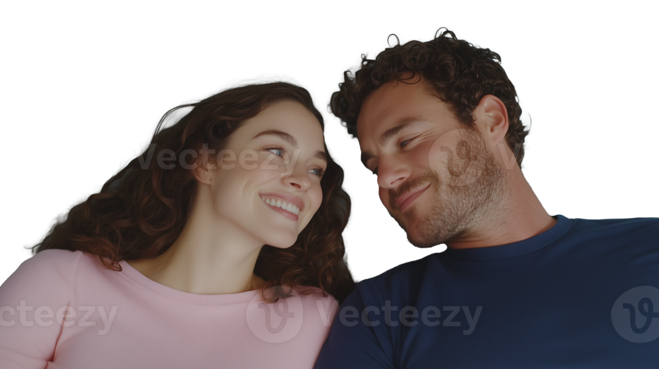 a man and woman are looking at each other people