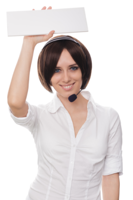 a woman in a white shirt holding up a sign