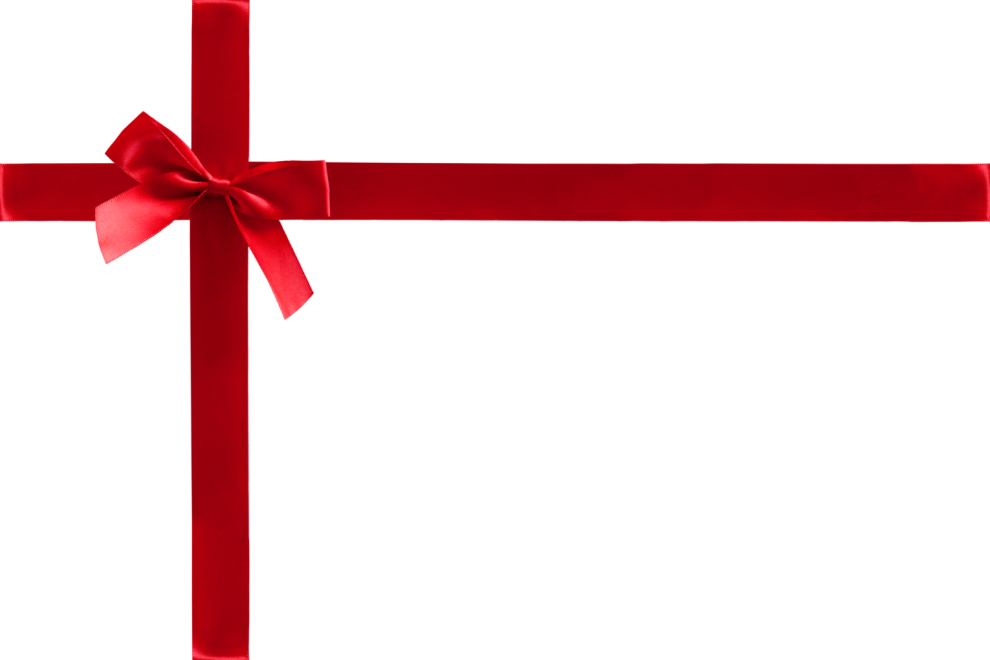 a red ribbon with a bow on it