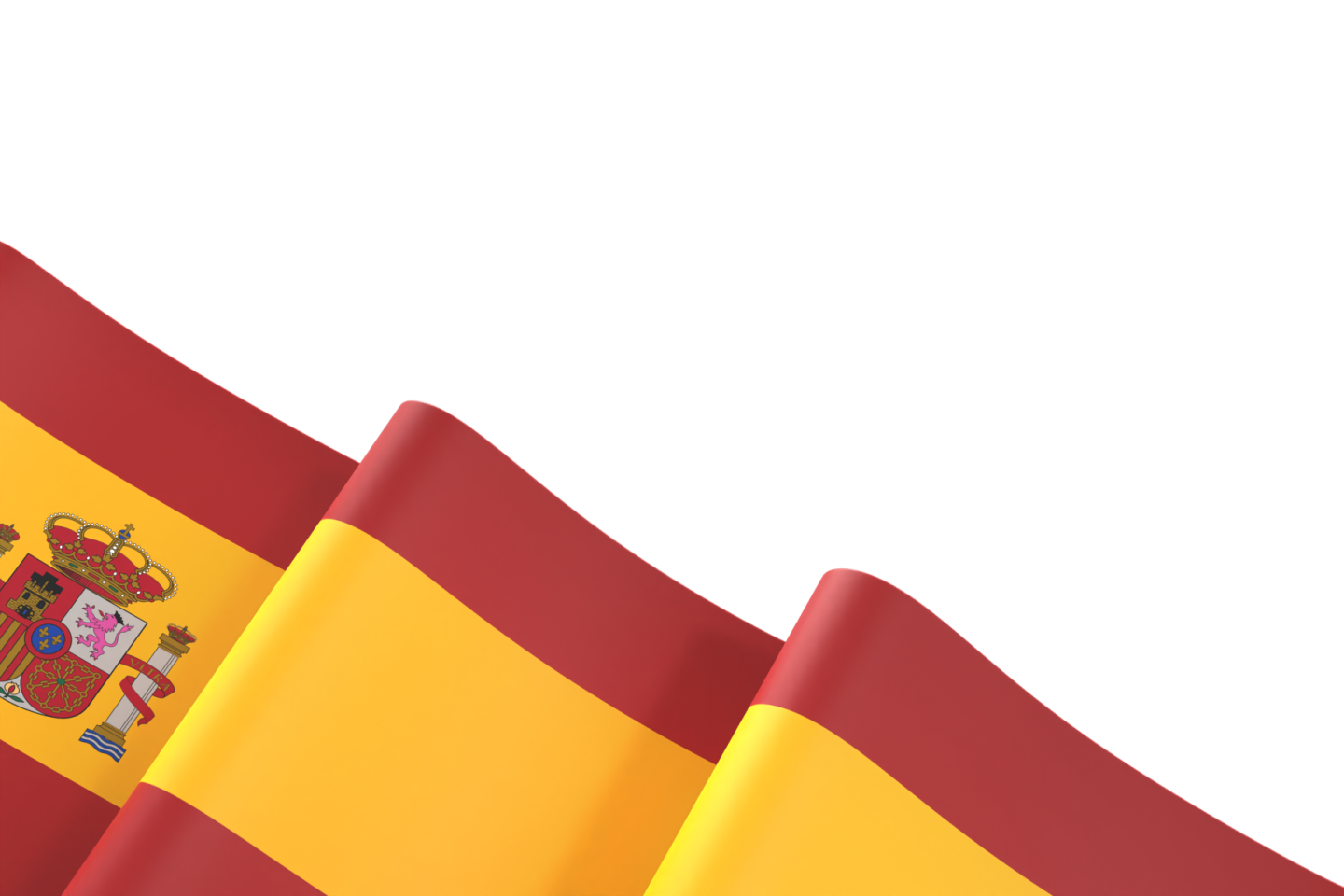 the spanish flag on a white background