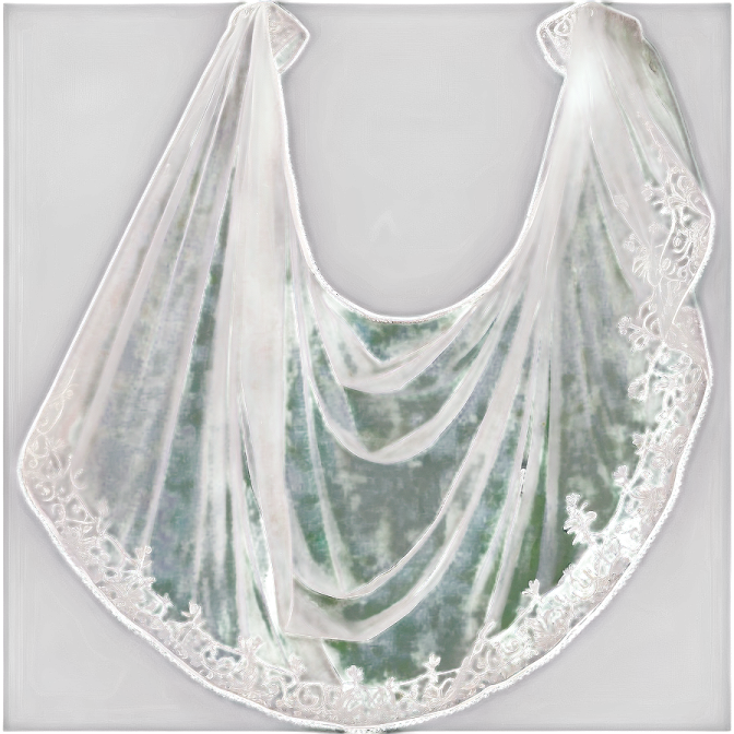 a white scarf with lace on it