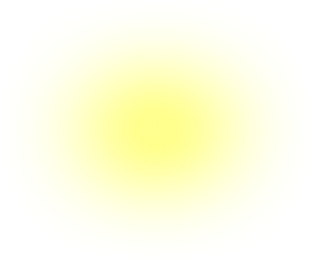 a white background with a yellow circle